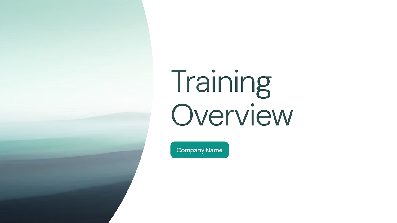 Шаблон Gamma для учебной презентации Training Overview