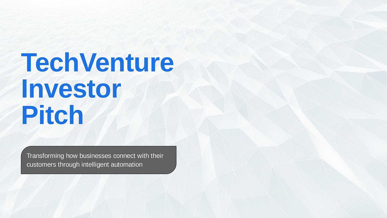 Пример инвестиционной презентации TechVenture